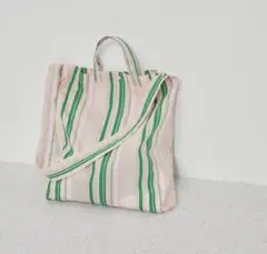 ADAM ET ROPE ストライプ トートバッグエコバッグ