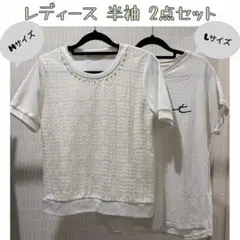 レディース 半袖 Tシャツ 2点セット （Mサイズ)(Lサイズ)