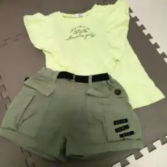 ALGY フリル袖トップスとショートパンツセット