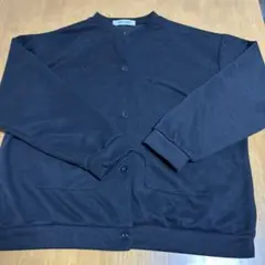黒　ボタン付き カーディガン Lサイズ