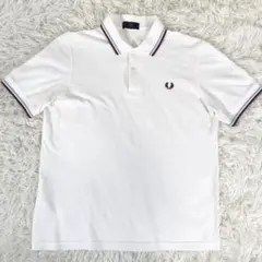 FRED PERRY フレッドペリー ポロシャツ M12 XLイギリス製　白