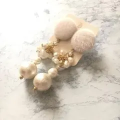 パール風ピアス ✴︎ No.16