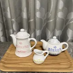 【未使用】昭和レトロ　調味料入れ (トレー無し)陶器カノクラフト☆お値下げ中