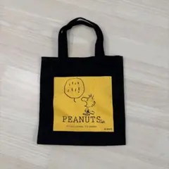 PEANUTS Cafeミニトートバッグ　BLACK ウッドストック