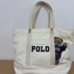 Polo ポロラルフローレン　ポロベア　キャンバス　トートバッグ　激レア　超希少のサムネイル