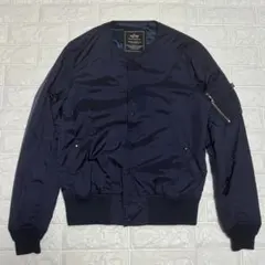 アルファインダストリーズ×センスオブプレイス★MA-1 ノーカラー ネイビー M