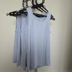 ユニクロ　AIRism　ライトブルー アンダーシャツ 5枚セット