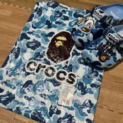 A BATHING APE サンダル 26cm ブルー カムフラージュ - メルカリ