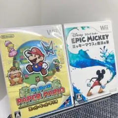 【動作確認済】Wii スーパーペーパーマリオ ミッキーマウスと魔法の筆