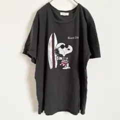 ピーナッツ　スヌーピー　Tシャツ　半袖　サーフィン　L