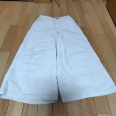 【新品同様】コーデュロイワイドパンツ150 白UNIQLO