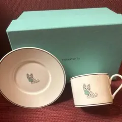 Tiffany & Co.ティファニー マグカップ＆ソーサー セット 犬デザイン