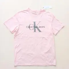 Calvin KleinJeans Tシャツ カッコいい CKロゴ 速乾ピンクM