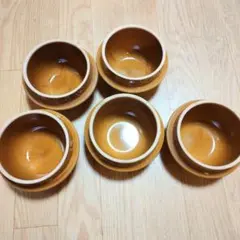 峠の釜めし 荻野屋 益子焼 釜容器 5個セット
