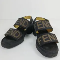 FENDI ズッカ柄 ウェッジソール サンダル イタリア製 レディース