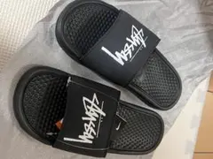 STUSSY ✖️ NIKE ブラック スライドサンダル