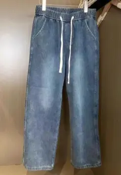 ライトブルー ストレートデニムパンツ M