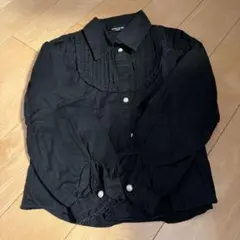 COMME CA ISM ブラック長袖シャツ 120A