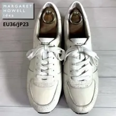【中古美品】MARGARET HOWELL idea スニーカー M 女性用 マーガレット・ハウエル アイデア MARGARET HOWELL idea レースアップ