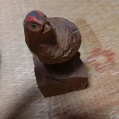 飛騨高山 木彫り 雷鳥 置物 民芸品
