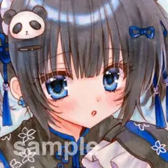 手描きイラスト オリジナル パンダチャイナさん ハガキサイズ