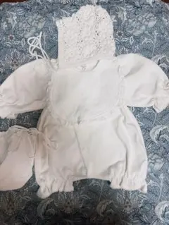 monbebe ホワイト ベビードレス 新生児用セレモニードレス4点セット