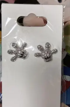 東京ディズニーランド　ガラスの靴　ミッキーグローブピアス