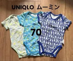 UNIQLO ベビー　肌着　ムーミン　70 半袖　ロンパース　3枚セット