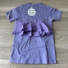【新品タグ付き】Otonato フリル　半袖Tシャツ ワンピース　パープル　90のサムネイル