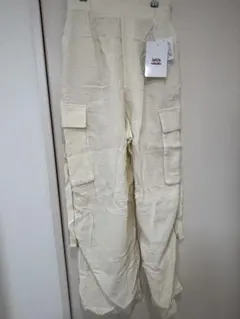 Java楊柳ダブルガーゼサイドリボンカーゴパンツ　M
