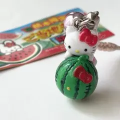 【レア/未使用】ご当地キティ 熊本限定 すいか 根付 2010