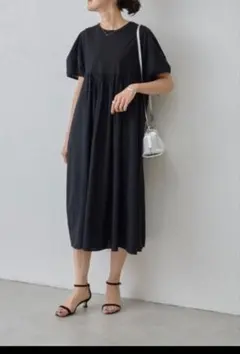 ユナイテッドアローズ COMFY ドロスト フレンチスリーブ ワンピース