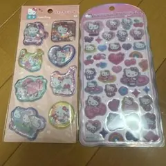 コットンパフィ　ウォーター　シール　キティ　サンリオ　ボンボンドロップシール