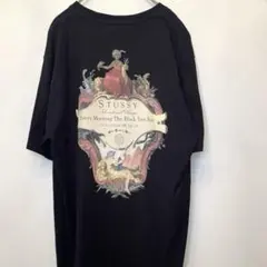 STUSSY ブラック グラフィックTシャツ