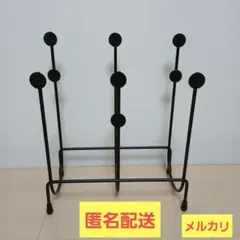 匿名配送　スリッパラック　スリッパスタンド　スリッパ収納　スリッパ立て　ブラックのサムネイル