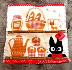 新品⭐魔女の宅急便ハンドタオル黒猫ジジグーチョキパン店店番柄ジブリどんぐり
