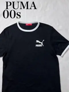 00s PUMA リンガーTシャツ ロゴ 両面プリント S　半袖　Y2K