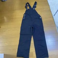 黒サロペット デニム風