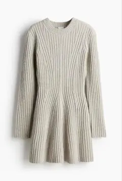 H&M リブニットワンピース L