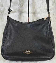 美品 オールドコーチ 9058 ショルダーバッグ ブラック グラブ