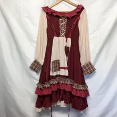 00s 希少 LIZLISA 起毛チェック柄オフショルミニワンピ 姫カジ - メルカリ