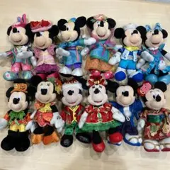 ディズニー　ミッキー　ミニー　ぬいぐるみバッジ　まとめ売り 12体