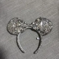ミッキー型シルバースパンコールカチューシャ