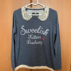 Lindsay レースが可愛い　カットソー　　160