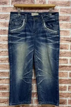 ロリータ LOLITA JEANS クロップドパンツ M ダメージ加工のサムネイル