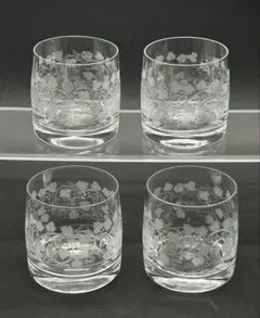 ガラス　Bohemia ボヘミア　クリスタル　グラス　4個　未使用品