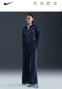 ナイキ スポーツウェア ミッドライズ ワイドレッグ トラックパンツ Sサイズ