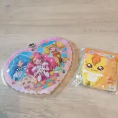 ヒーリングっどプリキュア ハート型ポーチとダイカット消しゴム