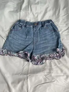 デニムハート刺繍ハーフパンツ 140cm