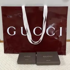 GUCCI バーガンディ ショッピングバッグ、純正化粧箱